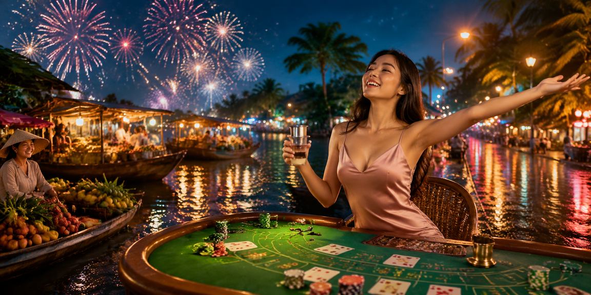Người chơi tại vùng Mekong thư giãn với cà phê và kiểm tra voucher baccarat kv4