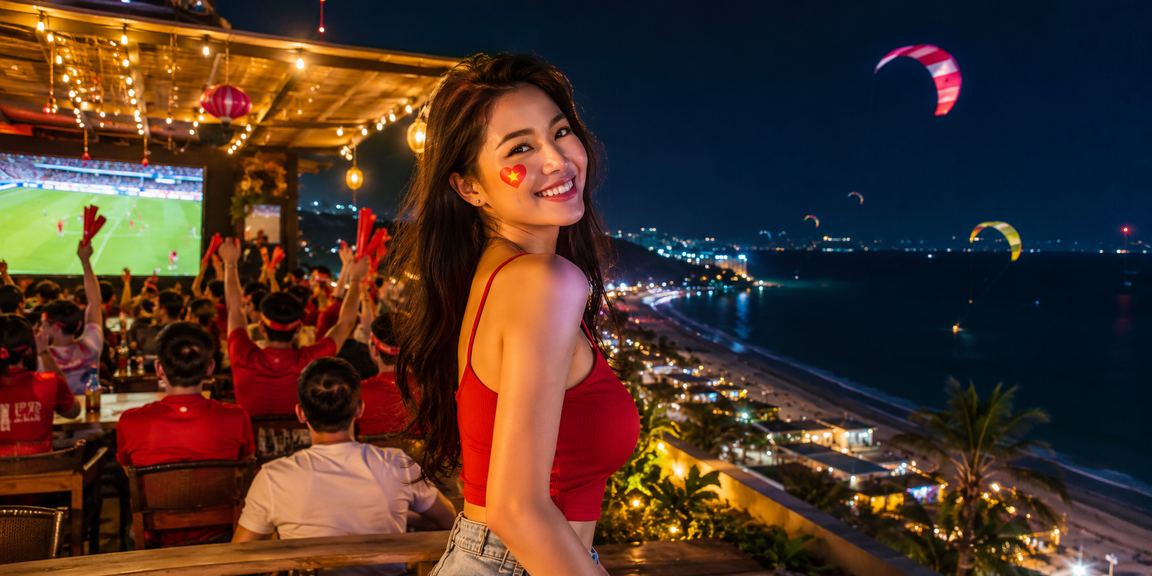 Người dùng Việt Nam xem cá cược bóng đá qua ứng dụng điện thoại tại quán cà phê